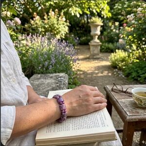 Purple Dalmatian Jasper Bracelet